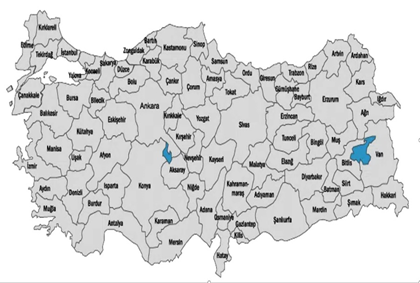 Törökország térképe