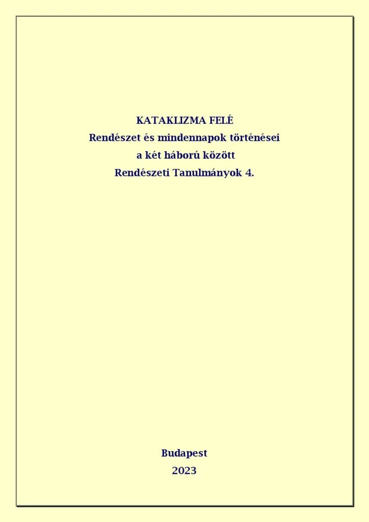 Kataklizma felé